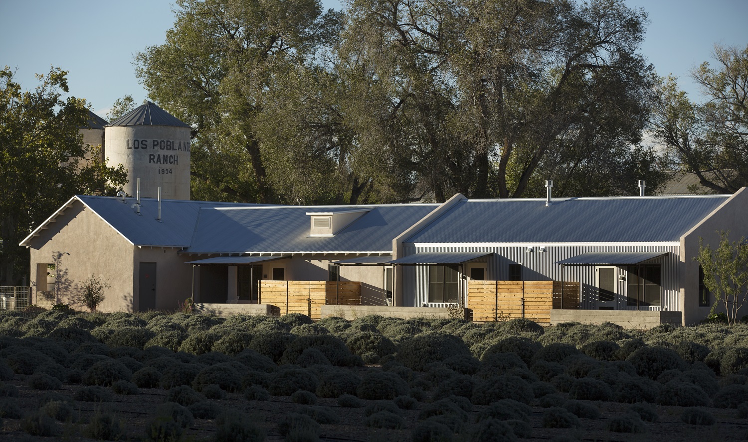 The new Field guest rooms and suites at Los Poblanos Historic Inn & Organic Farm are next to the lavender fields.